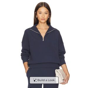 Varley Navy Half-Zip Sweatshirt